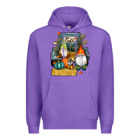 Purple farm truck autumn gnomes Premium Hoodie - RanaPortraitStore