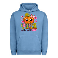 Pigment Pebble Blue Cutest Pumpkin In The Patch Urban Hoodie - texasbilliewilder