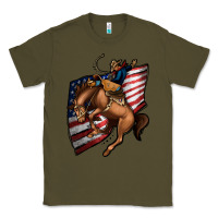 Army Green American Cowboy Classic Tee - Jasminsmagicworld