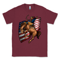 Burgundy American Cowboy Classic Tee - Jasminsmagicworld