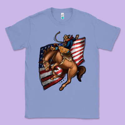 American Cowboy Classic Tee Designed By Jasminsmagicworld