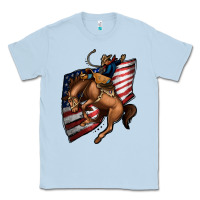 Dusty Blue American Cowboy Classic Tee - Jasminsmagicworld