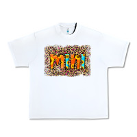 White Leopard Sunflower Mimi Urban Heavy Tee - RanaPortraitStore