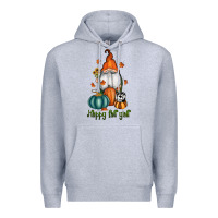 Heather Grey happy fall y'all gnome Premium Hoodie - RanaPortraitStore