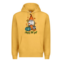 Mustard happy fall y'all gnome Premium Hoodie - RanaPortraitStore