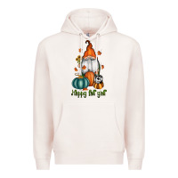 Pale Pink happy fall y'all gnome Premium Hoodie - RanaPortraitStore