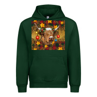 Forest Green christmas highland cow tumbler Urban Hoodie - RanaPortraitStore
