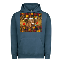 Pigment Midnight Navy christmas highland cow tumbler Urban Hoodie - RanaPortraitStore