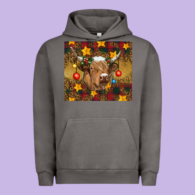 Christmas Highland Cow Tumbler Urban Hoodie Designed By Ranaportraitstore