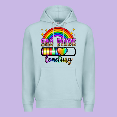 Gay Pride Loading Premium Hoodie Designed By Zillion Design Studio