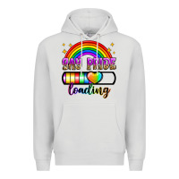 Dove Grey gay pride loading Premium Hoodie - Zillion Design Studio