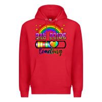 Red gay pride loading Premium Hoodie - Zillion Design Studio