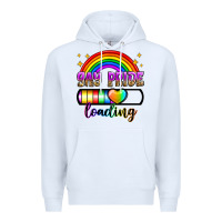 White gay pride loading Premium Hoodie - Zillion Design Studio