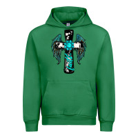 Emerald cross faith gemstone wings Urban Hoodie - RanaPortraitStore