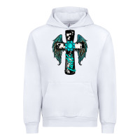 White cross faith gemstone wings Urban Hoodie - RanaPortraitStore
