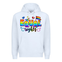 White equal rights Premium Hoodie - Zillion Design Studio