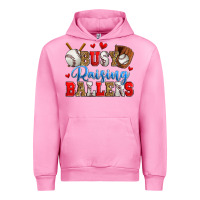Fuchsia Pink busy raising ballers baseball Urban Hoodie - Zillion Design Studio