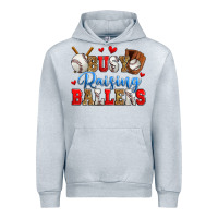 Heather Grey busy raising ballers baseball Urban Hoodie - Zillion Design Studio