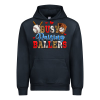 Navy busy raising ballers baseball Urban Hoodie - Zillion Design Studio