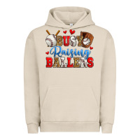 Pigment French Oak busy raising ballers baseball Urban Hoodie - Zillion Design Studio