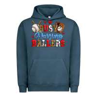 Pigment Midnight Navy busy raising ballers baseball Urban Hoodie - Zillion Design Studio