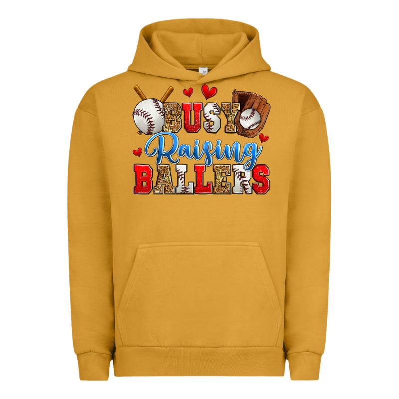 Busy Raising Ballers Baseball Urban Hoodie by Zillion Design Studio | Teevron
