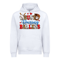 White busy raising ballers baseball Urban Hoodie - Zillion Design Studio