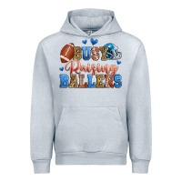 Heather Grey busy raising ballers american football Urban Hoodie - Zillion Design Studio