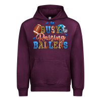Mauve Wine busy raising ballers american football Urban Hoodie - Zillion Design Studio