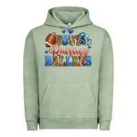 Pigment Oil Green busy raising ballers american football Urban Hoodie - Zillion Design Studio