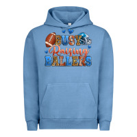 Pigment Pebble Blue busy raising ballers american football Urban Hoodie - Zillion Design Studio