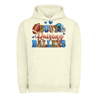 Pigment Pistachio busy raising ballers american football Urban Hoodie - Zillion Design Studio