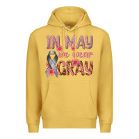 Antique Gold In May We Wear Gray Premium Hoodie - texasbilliewilder