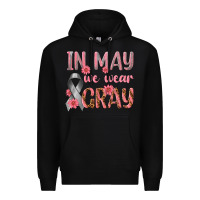 Black In May We Wear Gray Premium Hoodie - texasbilliewilder
