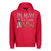 Cardinal In May We Wear Gray Premium Hoodie - texasbilliewilder