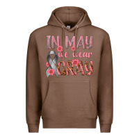 Chestnut In May We Wear Gray Premium Hoodie - texasbilliewilder