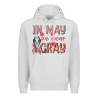 Dove Grey In May We Wear Gray Premium Hoodie - texasbilliewilder
