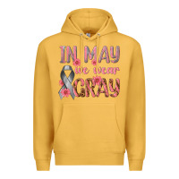 Mustard In May We Wear Gray Premium Hoodie - texasbilliewilder
