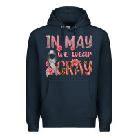 Navy In May We Wear Gray Premium Hoodie - texasbilliewilder