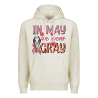 Oatmeal Heather In May We Wear Gray Premium Hoodie - texasbilliewilder