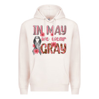 Pale Pink In May We Wear Gray Premium Hoodie - texasbilliewilder