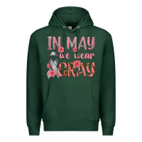 Sports Green In May We Wear Gray Premium Hoodie - texasbilliewilder