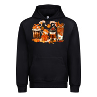 Black Fall Coffee Cups Urban Hoodie - texasbilliewilder