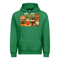 Emerald Fall Coffee Cups Urban Hoodie - texasbilliewilder