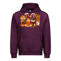 Mauve Wine Fall Coffee Cups Urban Hoodie - texasbilliewilder