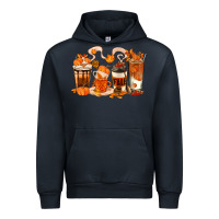 Navy Fall Coffee Cups Urban Hoodie - texasbilliewilder