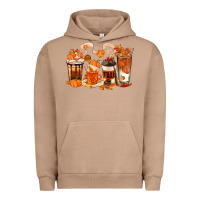 Pigment Burro Fall Coffee Cups Urban Hoodie - texasbilliewilder