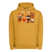 Pigment Peanut Butter Fall Coffee Cups Urban Hoodie - texasbilliewilder