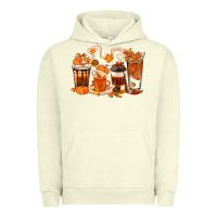 Pigment Pistachio Fall Coffee Cups Urban Hoodie - texasbilliewilder