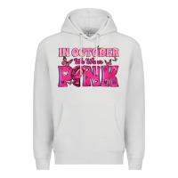 Dove Grey In October We Wear Pink Premium Hoodie - texasbilliewilder